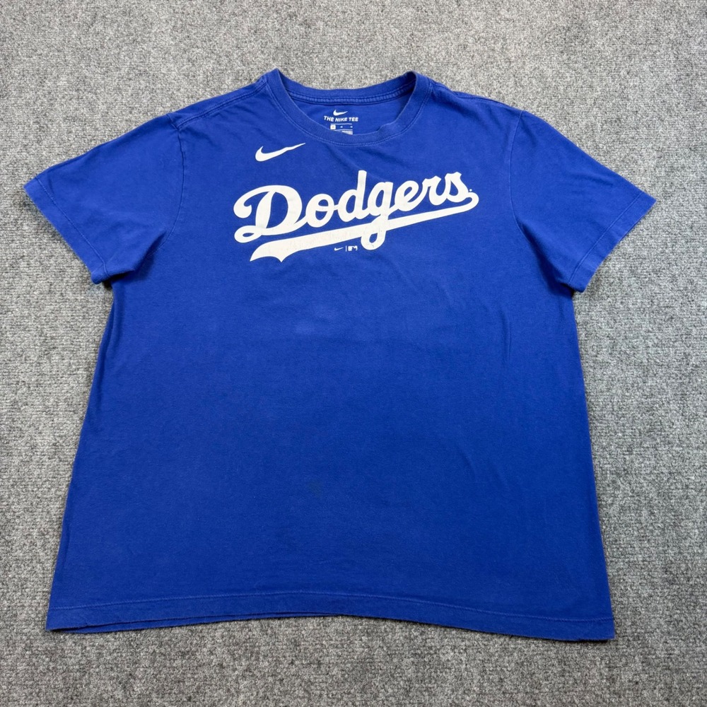 Nike Los Angeles Dodgers Clayton Kershaw 22 Blue T-Shirt Mens Medium MLB